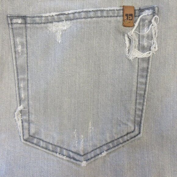 JOE'S JEANS Gabrielle Cut Off Jean Shorts Sz 27 Light Grey Gray Distressed Denim - Picture 10 of 14